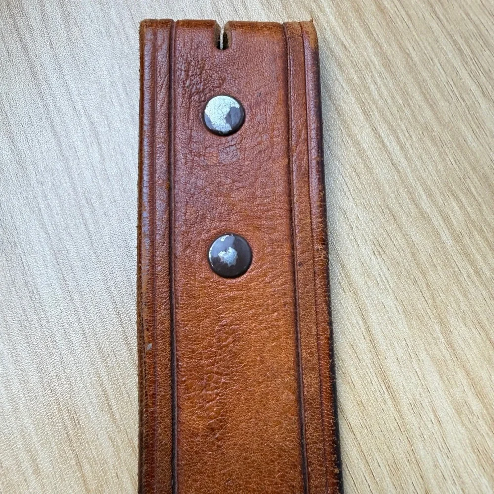 Hand Tooled Leather Belt Strap Mens 36 Southwestern Mexico Cowboy Equestrian